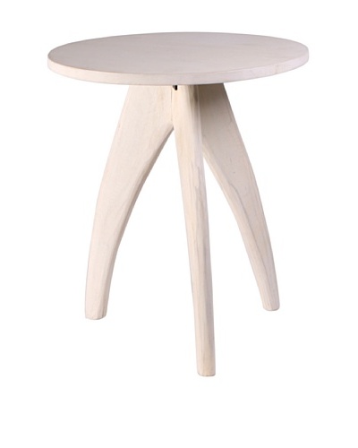 Jamie Young Carson Accent Stool, Whitewash