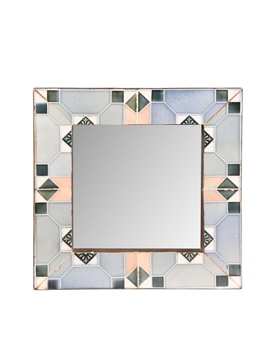 Jamie Young Tile Mirror, Grey Multi, 12 x 12