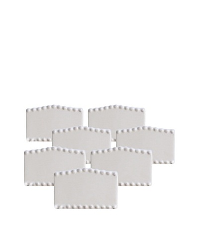 Jay Imports Bianca Bead 7-piece Place Card Set