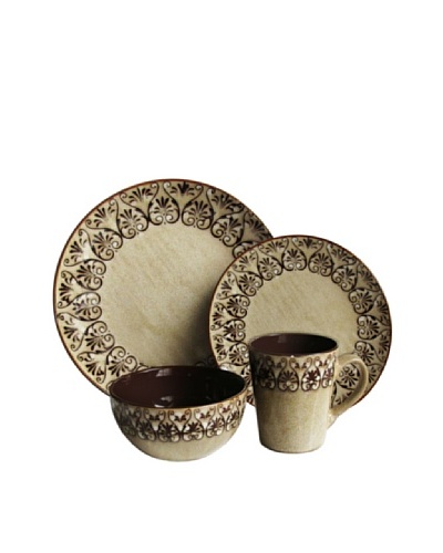 Jay Imports Mehndi 16 Piece Dinnerware Set