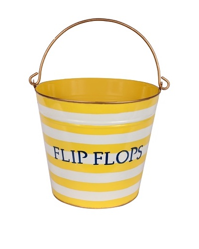 Jayes Horizontal Stripe Yellow Flip Flop Pail