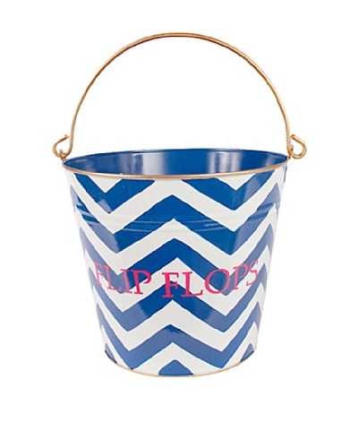 Jayes Chevron Navy Flip Flop Pail