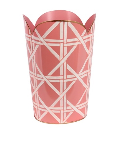 Jayes Cane Pink Tulip Wastebasket