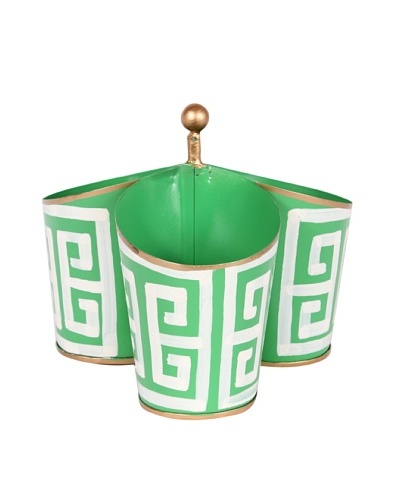 Jayes Greek Key Green Caddy