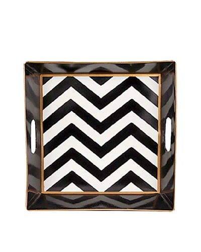 Jayes Chevron Black Bedside Tray