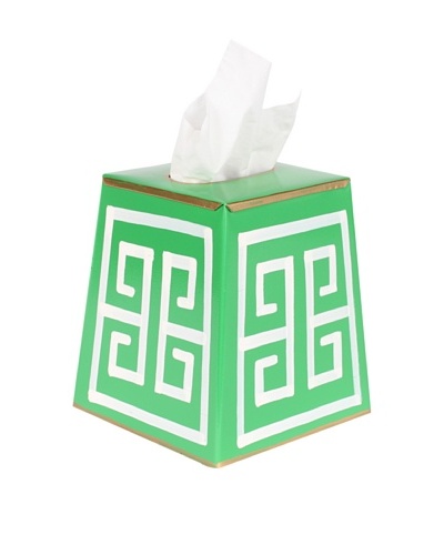 Jayes Greek Key Green Tissue Cover