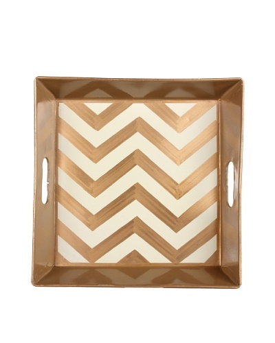 Jayes Chevron Gold Bedside Tray