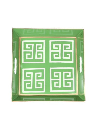 Jayes Greek Key Green Bedside Tray