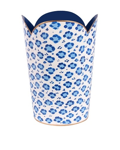 Jayes Leopard Blue Tulip Wastebasket