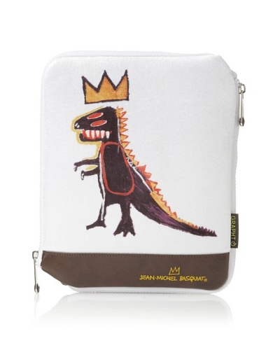 Jean-Michel Basquiat “Dragon” Sleeve Case for iPad/iPad 2, Brown/White