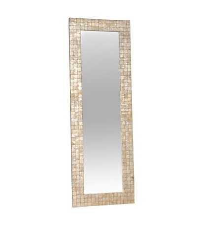 Jeffan Capiz Shell Chesapeake Mirror, White