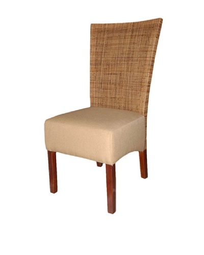 Jeffan Karyn Dining Side Chair, Brown/White