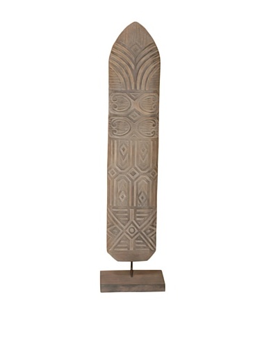 Jeffan Shield Asmat Wood Standing Decoration