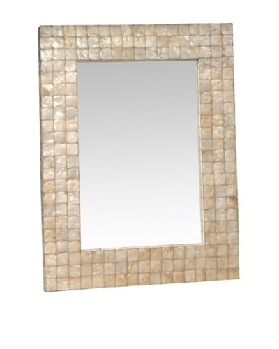 Jeffan Capiz Shell Chesapeake Mirror, White