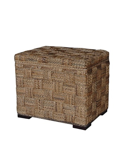 Jeffan Square Weave Storage Ottoman, Natural