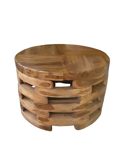 Jeffan Open-Slat Wooden Coffee Table, Natural