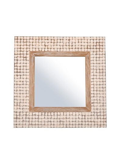 Jeffan New Hampton Square Mirror, White