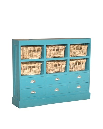 Jeffan Nantucket Storage Cabinet, Antique Sky Blue