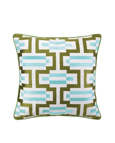 Jennifer Paganelli Hotel Monaco Pillow, Teal/Green