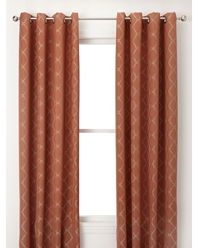 Jennifer Taylor Home Collection Set of 2 Darlene Curtain Panels, Brick Orange