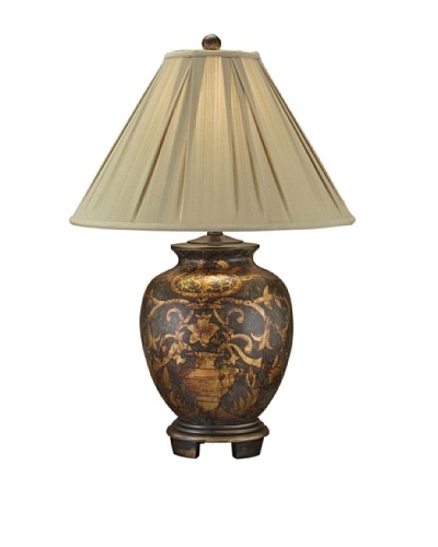 John-Richard Collection Hand-Painted Jar Table Lamp