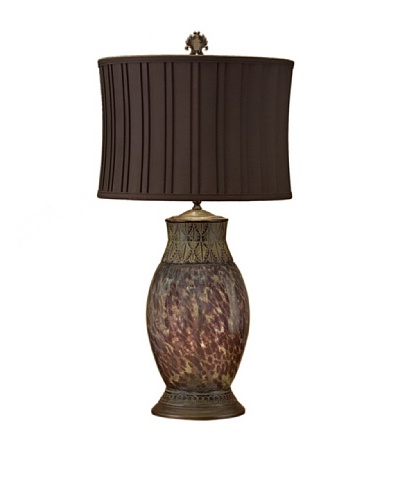 John-Richard Collection Crackle Glass Lamp, Brown/CeladonAs You See