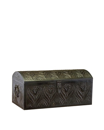 John-Richard Collection Embossed Metal Domed Box