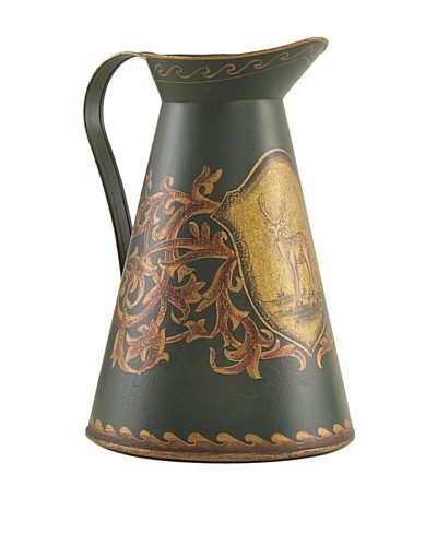 John-Richard Collection Green Deer Medallion Jug