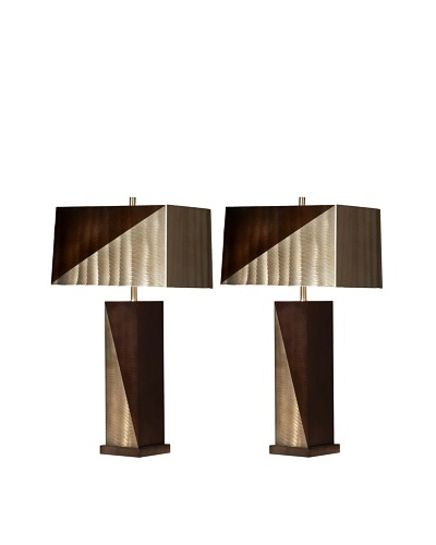 Jon Gilmore Set of 2 Two-Tone Table Lamps [Bronze/Rootbeer]