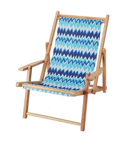 Julie Brown Reversible Beach Chair, Blue Wildflower/Blue CharlieAs You See