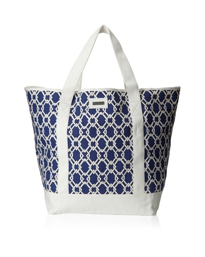 Julie Brown Beach Tote Bag, Navy Pretzel