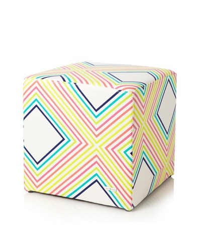 Julie Brown Indoor/Outdoor Square Ottoman, Sunshine