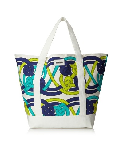 Julie Brown Beach Tote Bag, Navy Voyage