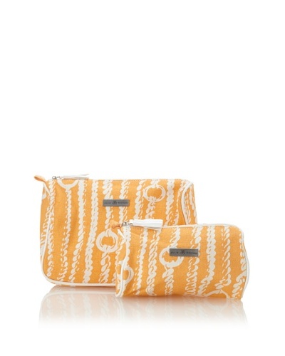 Julie Brown Set of 2 Cosmetic Bags [Orange Chains]