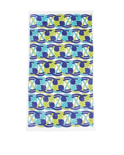 Julie Brown Plush Beach Towel, Blue Voyage, 36″ x 64″