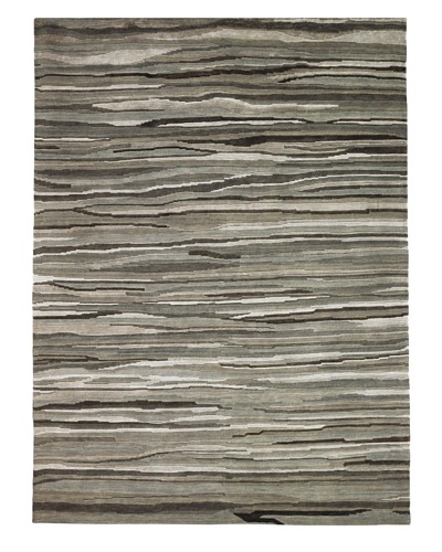 Kabir Handwoven Rugs Sheer Elegance Rug, Silver/Grey, 6′ x 9′