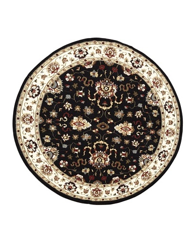 Kabir Handwoven Rugs Wonders Select Rug, Black Multi, 7′ 6″ Round