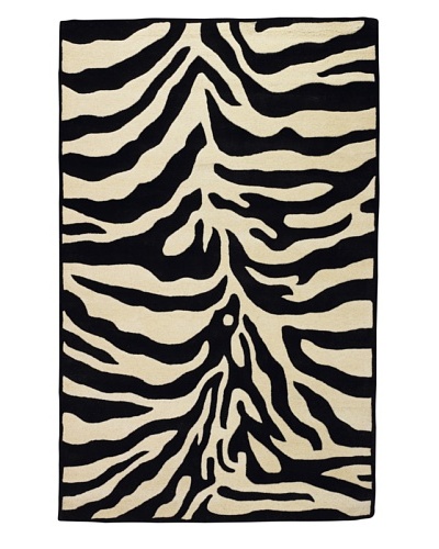 Kabir Handwoven Rugs Kontempo Rug [Black/White Zebra]