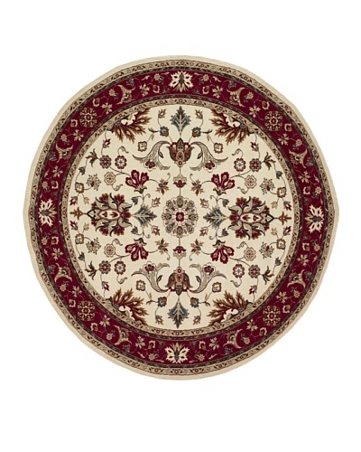 Kabir Handwoven Rugs Wonders Select Rug, Maroon Multi, 7' 6 Round