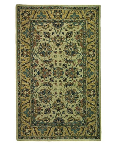 Kabir Handwoven Rugs Soumak Rug [Green Multi]