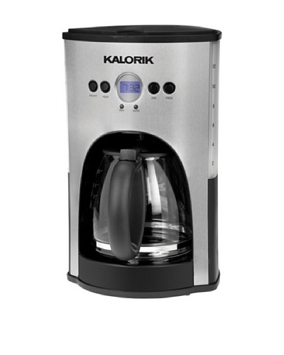 Kalorik 1000-Watt 12-Cup Programmable Coffeemaker [Stainless Steel/Black]