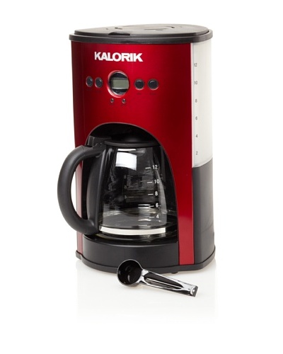 Kalorik 1000-Watt 12-Cup Programmable Coffeemaker [Red]