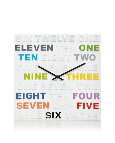 Karlsson One, Two, Three Wall Clock