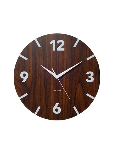 Karlsson Block Numbers Wood Wall Clock