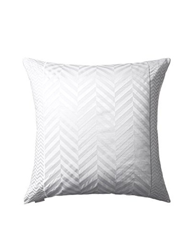 Kas Herringbone Euro Sham, White