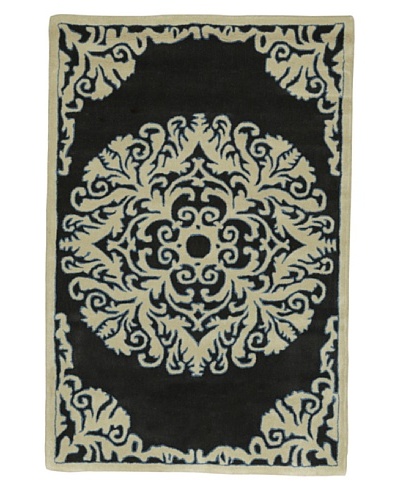 Kavi Handwoven Rugs Contemporary Rug, Blue/White, 4' x 6'