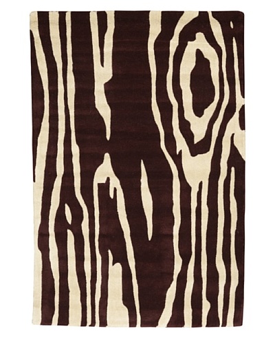 Kavi Handwoven Rugs Contemporary Rug, Burgundy/Ivory, 4' x 6'