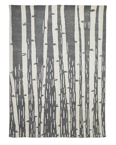 Kavi Handwoven Rugs Essentials Nature Rug, Grey/Ivory, 5' 6 x 8'