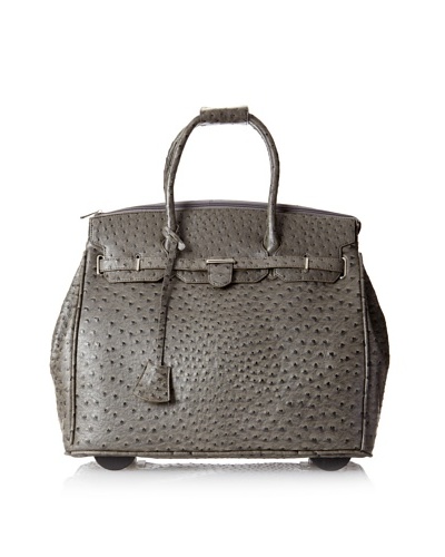 KC Jagger Women's Kendall Rolling Bag, Grey Ostrich