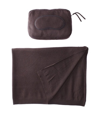Sofia Cashmere Romagna Jersey Knit Travel Set, Brown